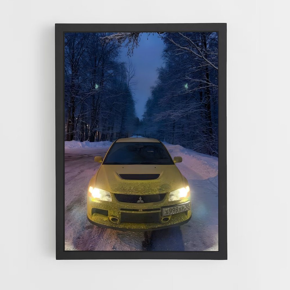 Poster Conduite Hivernale – affiche Mitsubishi (vue 2)